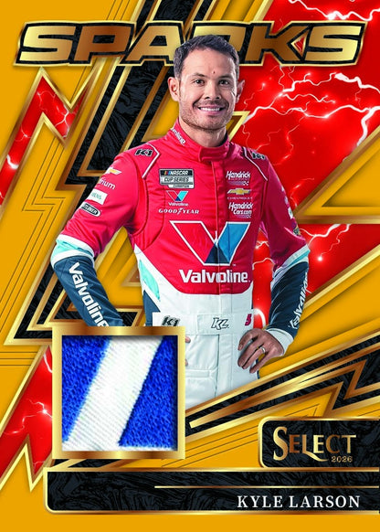 2026 Panini Select Racing Sparks Race-Use Memorabilia Kyle Larson
