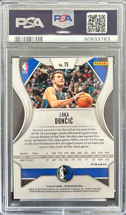 2019 Panini Prizm Green Prizm #75 Luka Doncic PSA 10