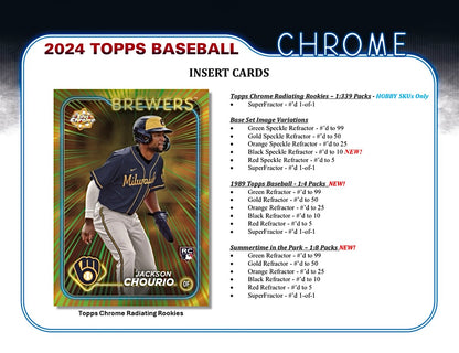 2024 Topps Chrome Baseball Jumbo Box