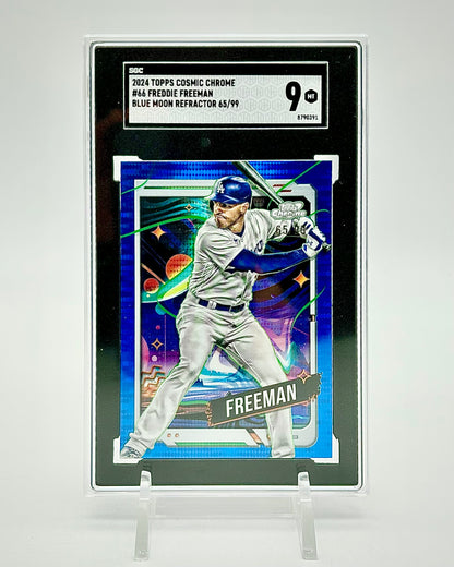 2024 Topps Chrome Cosmic Blue Moon Refractor /99: #66 Freddie Freeman (SGC 9)