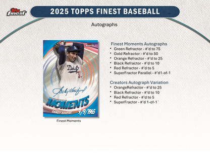 2025 Topps Finest Baseball Hobby Box