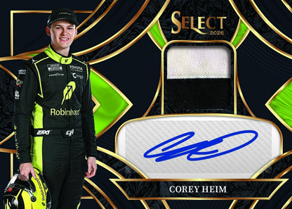 2026 Panini Select Racing Patch Autograph Corey Heim