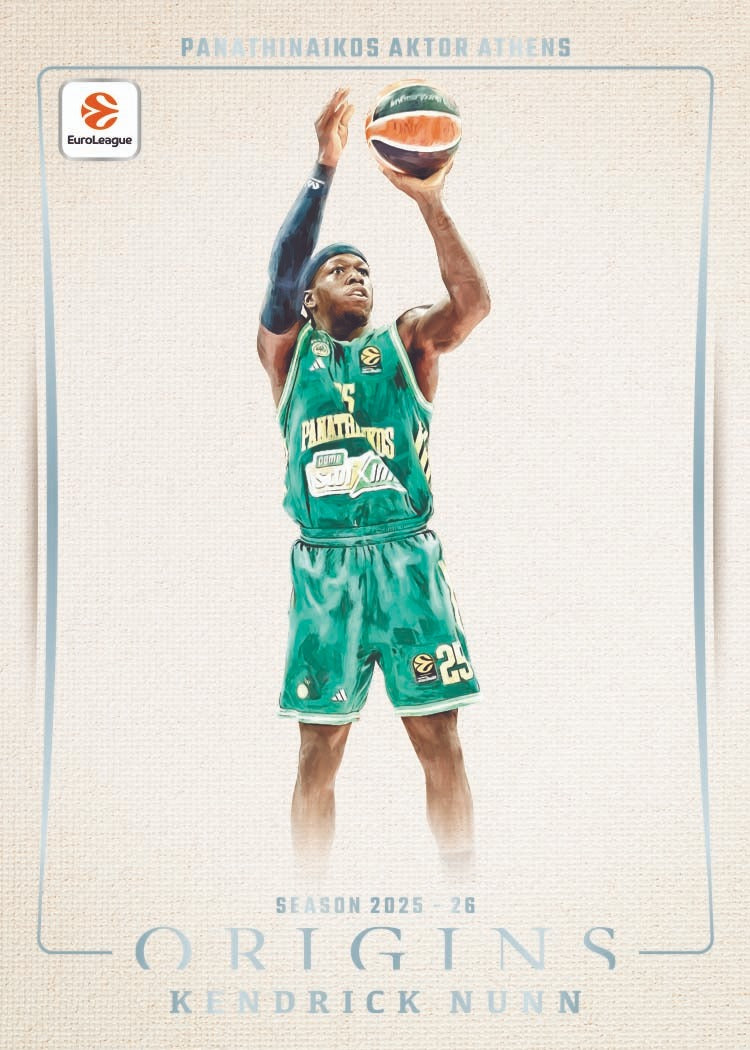 2025-26 Panini Euroleague Origins Basketball Blank Slate Kendrick Nunn