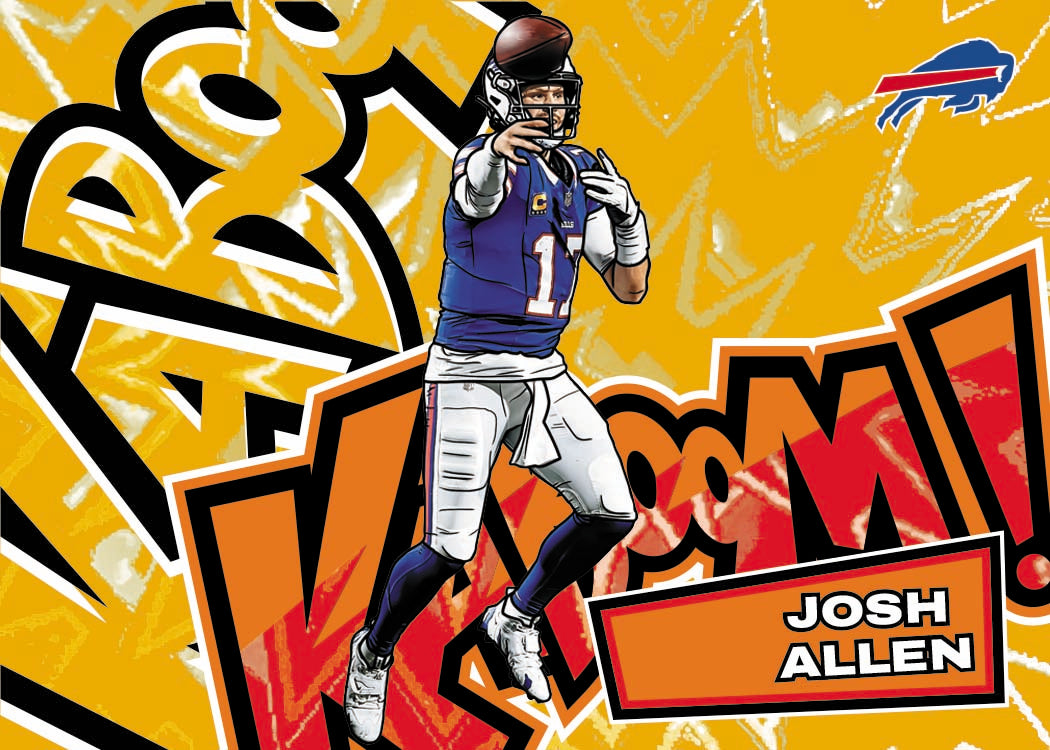 2025 Panini Absolute Football Horizontal KaBoom! Josh Allen