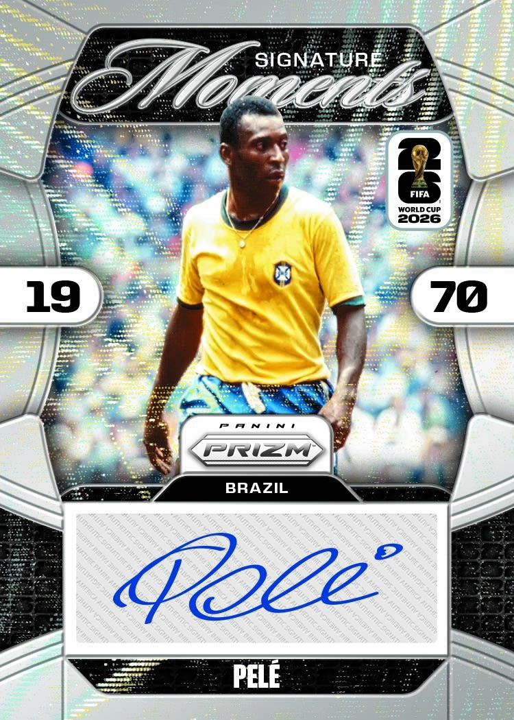 2026 Panini Prizm FIFA World Cup Soccer Pele Signature Moments Wave Card