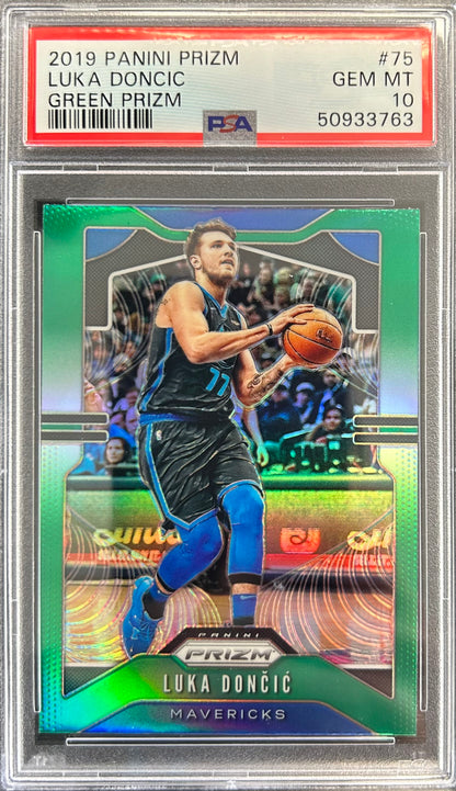 2019 Panini Prizm Green Prizm #75 Luka Doncic PSA 10