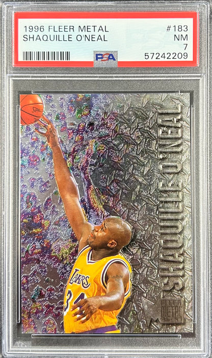 1996 Fleer Metal #183 Shaquille O'Neal PSA 7