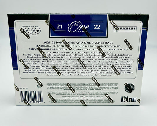 2021-22 Panini One and One Basketball Hobby Box
