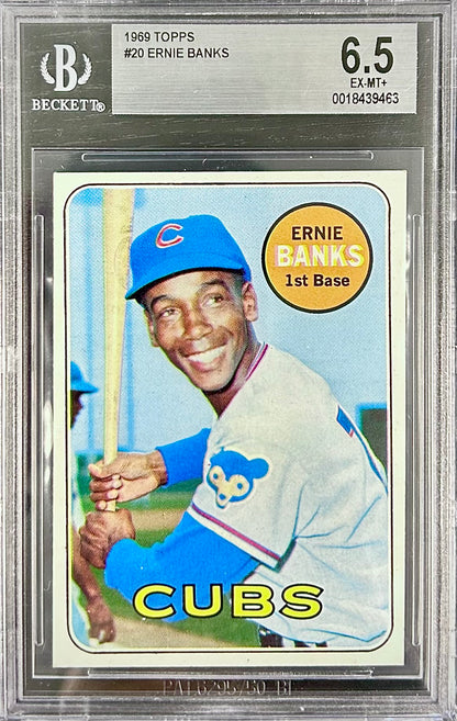 1969 Topps #20 Ernie Banks BGS 6.5