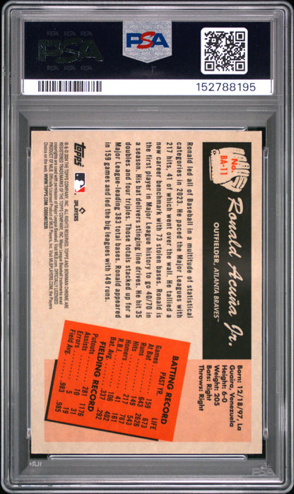 2024 Bowman 1955 Anime #BA11 Ronald Acuna Jr PSA 9