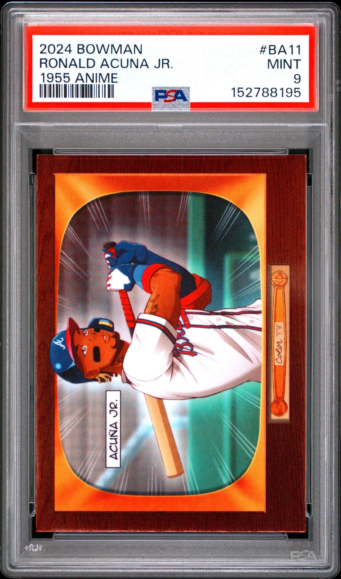2024 Bowman 1955 Anime #BA11 Ronald Acuna Jr PSA 9