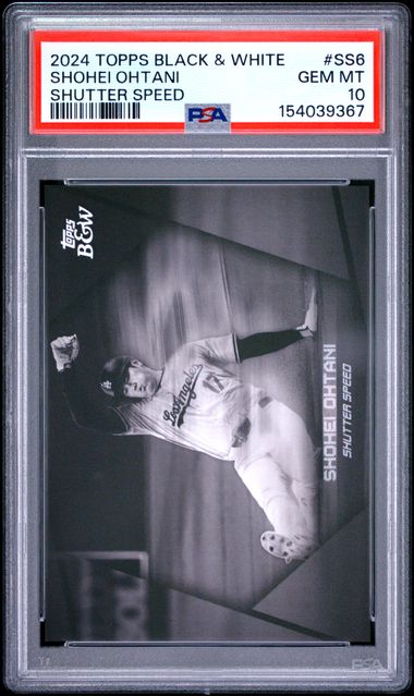 2024 Topps Black & White Shutter Speed #SS6 Shohei Ohtani PSA 10 - Front