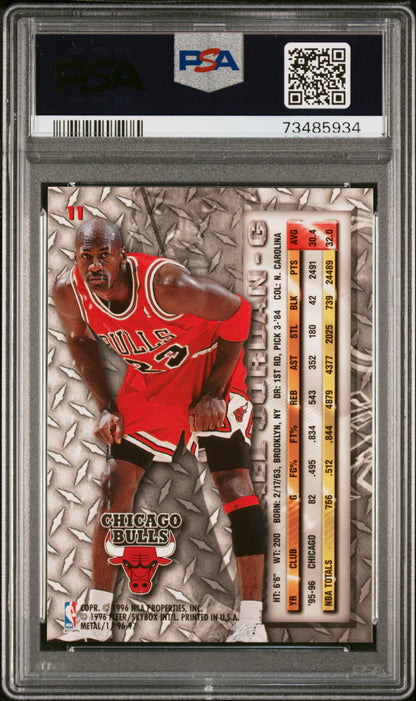 1996 Fleer Metal Michael Jordan #11 PSA 9