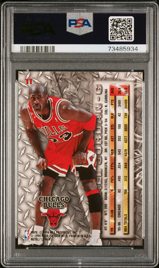 1996 Fleer Metal Michael Jordan #11 PSA 9