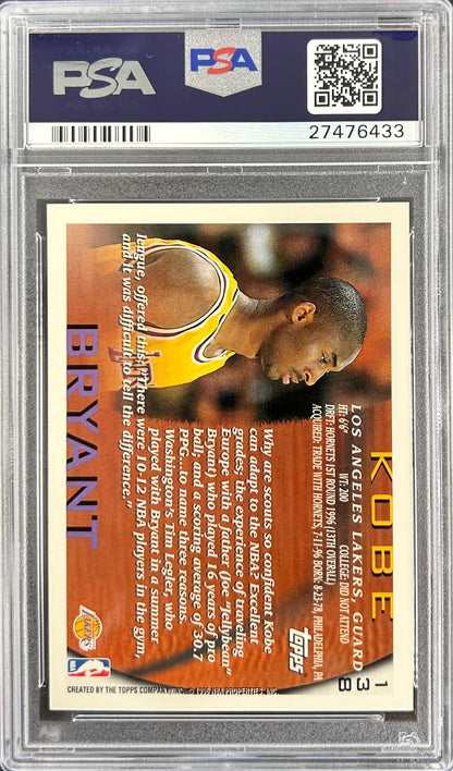 1996 Topps #138 Kobe Bryant PSA 9