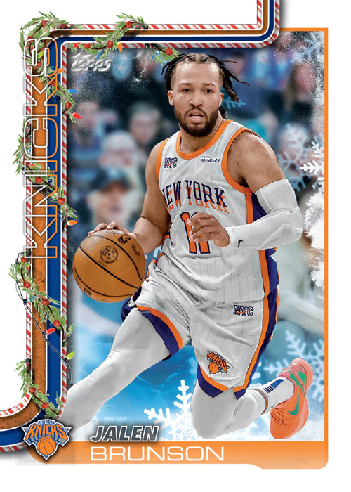 2025-26 Topps Holiday Basketball Jalen Brunson Holiday Parallel