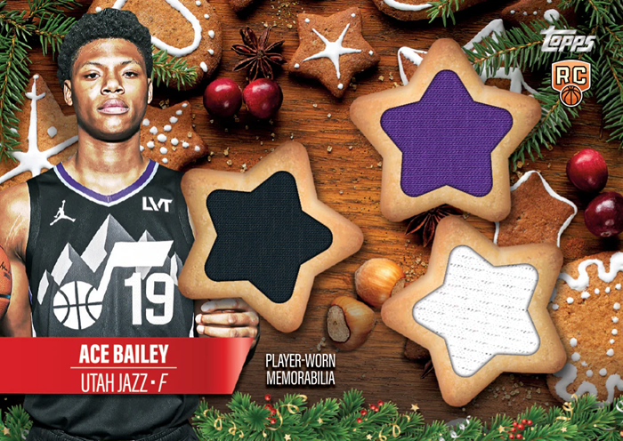 2025-26 Topps Holiday Basketball Player Holiday Shaped Relic Ace Bailey