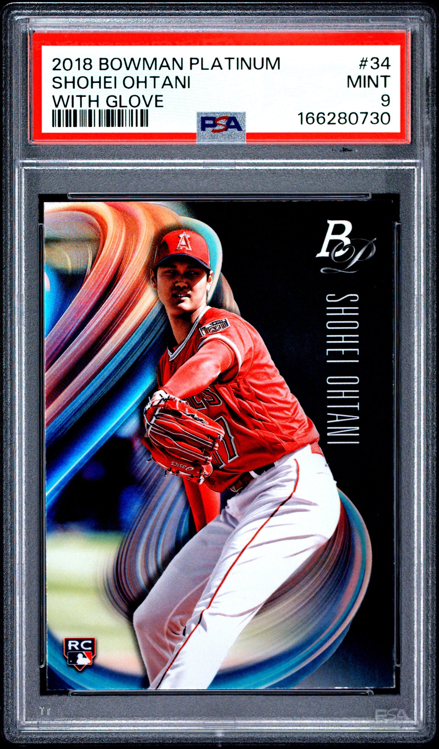 2018 Bowman Platinum With Glove #34 Shohei Ohtani PSA 9