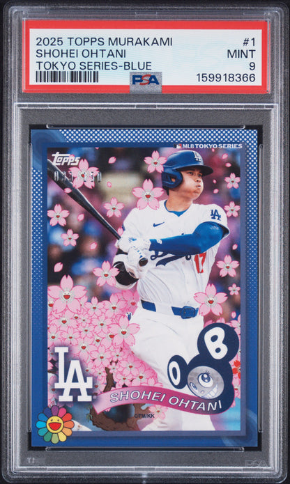 2025 Topps Takashi Murakami Tokyo Series Blue /150 #1 Shohei Ohtani PSA 9