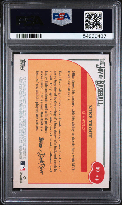 2023 Topps x Bob Ross #80 Mike Trout PSA 10
