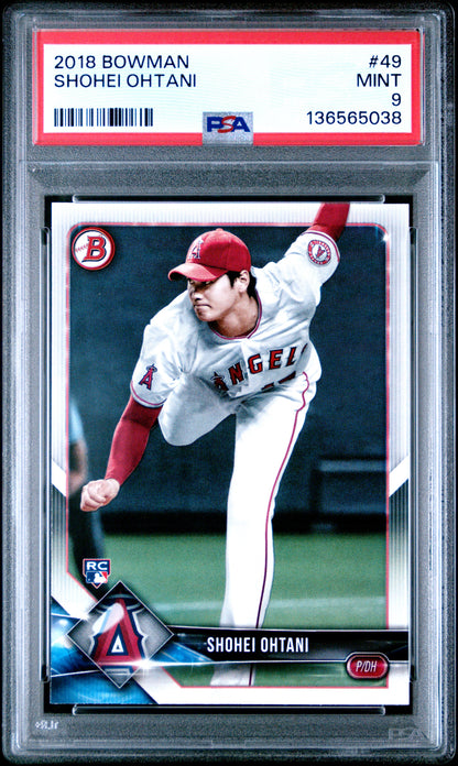 2018 Bowman #49 Shohei Ohtani PSA 9