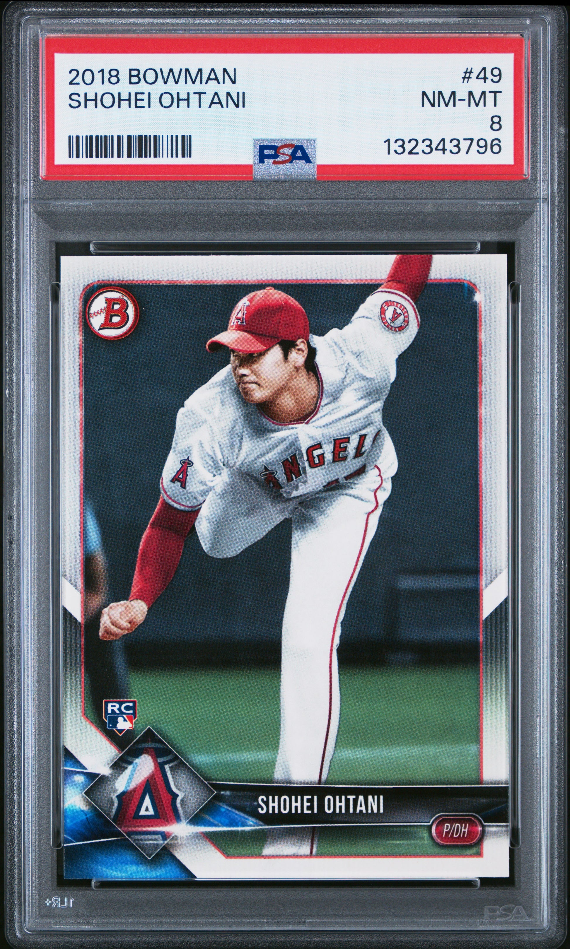 2018 Bowman #49 Shoehei Ohtani PSA 8