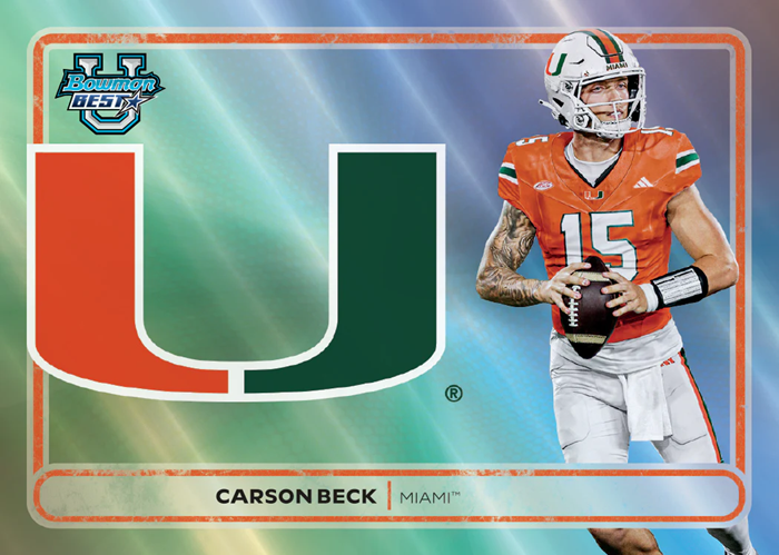 2025 Bowman University Best Football Carson Beck
