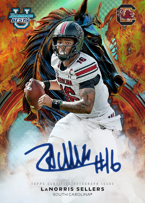 2025 Bowman University Best Football Autograph LaNorris Sellers