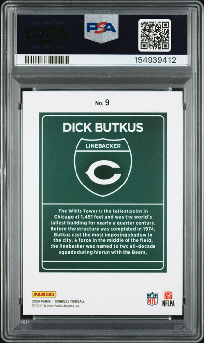 2024 Panini Donruss Downtown #9 Dick Butkus PSA 8