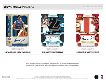 2023-24 Panini Crown Royale Basketball Hobby Sealed Case (16 boxes)