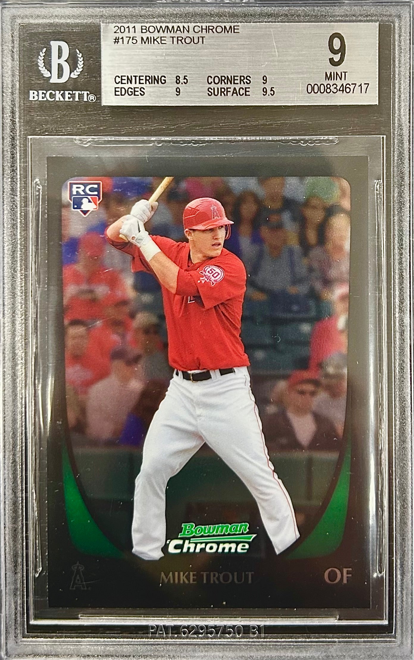 2011 Bowman Chrome #175 Mike Trout BGS 8346717
