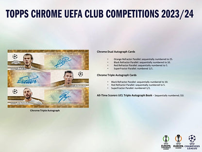 2023-24 Topps Chrome UEFA Club Competitions Hobby Box