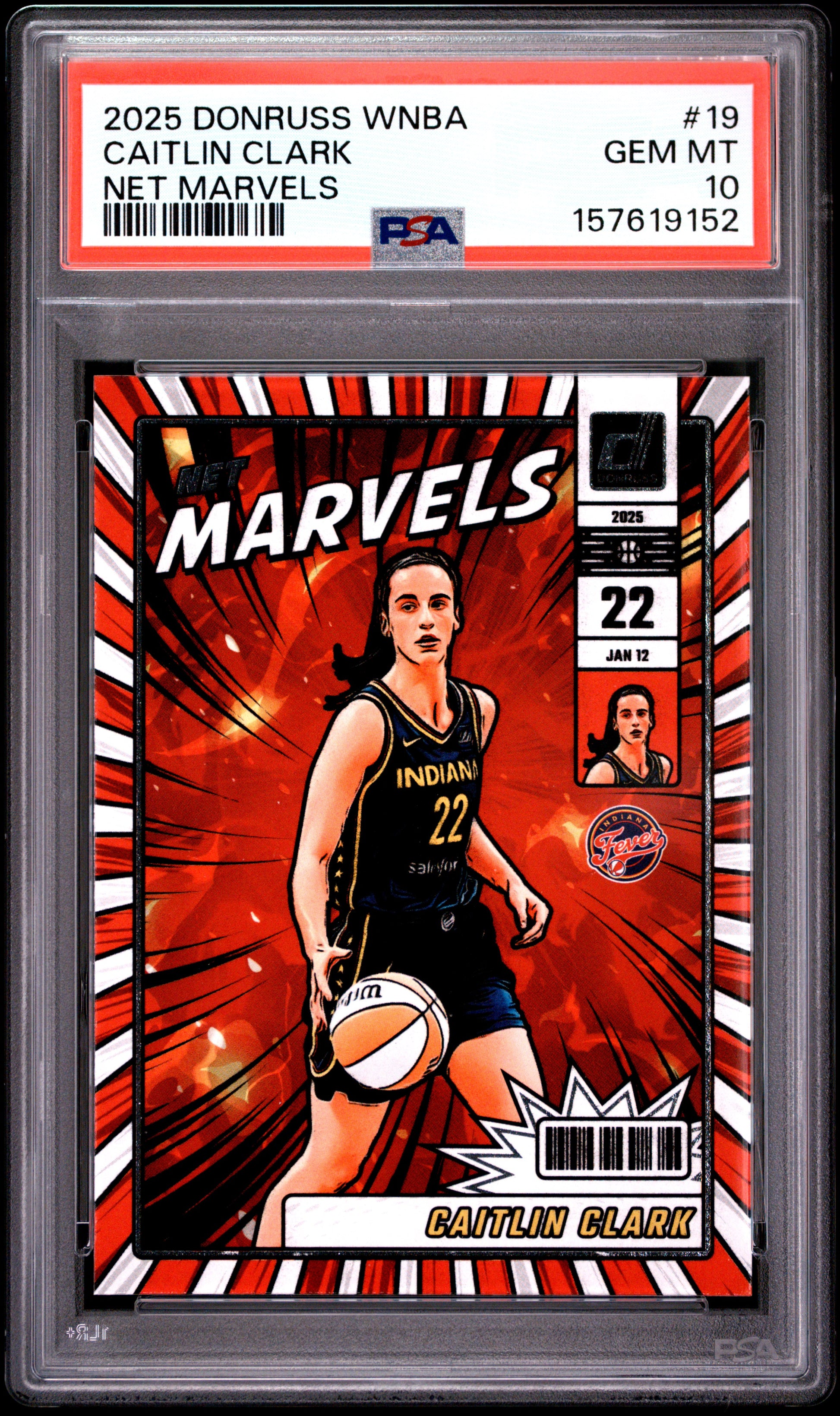 2025 Panini Donruss WNBA Net Marvels #19 Caitlin Clark PSA 10