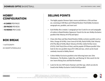 2023-24 Panini Donruss Optic Basketball Hobby Box