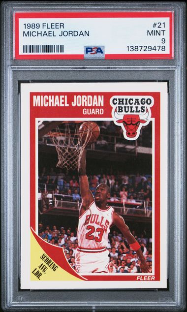 1989 Fleer Base #21 Michael Jordan PSA 9 - Front