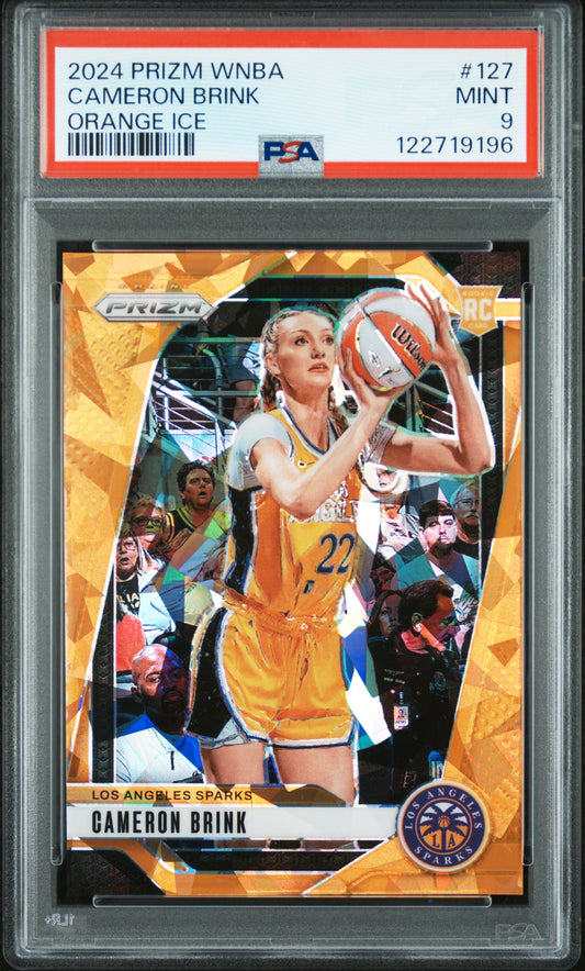 2024 Panini Prizm WNBA Orange Ice Cameron Brink #127 PSA 9