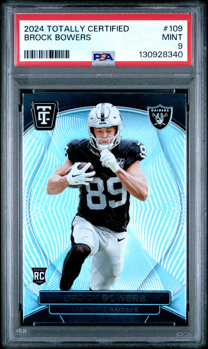 2024 Panini Totally Certified #109 Brock Bowers PSA 9