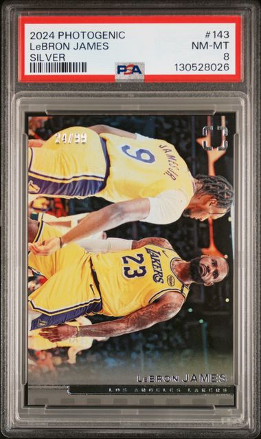 2024 Panini Photogenic Silver /99 #143 Lebron James PSA 8 - Front