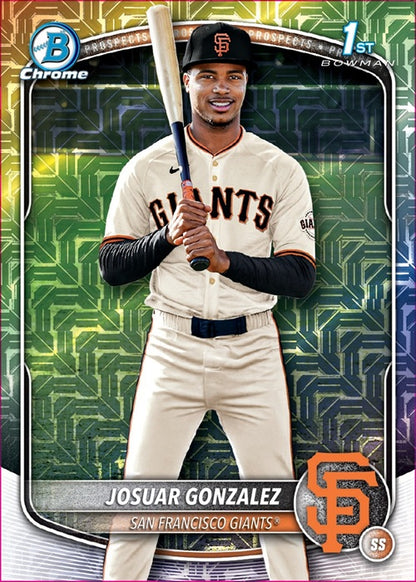 2025 Bowman Chrome Baseball Mega Josuar Gonzalez