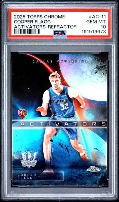 2025 Topps Chrome Activators Refractor #AC-11 Cooper Flagg PSA 10