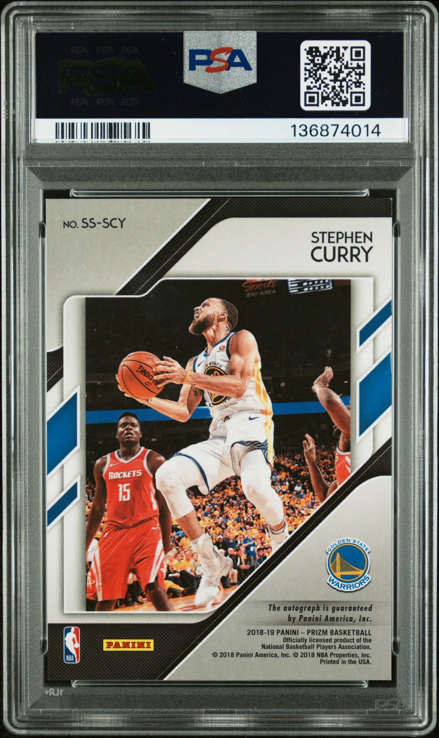 2018 Panini Prizm Sensational Signatures Stephen Curry #SSSCY PSA 9