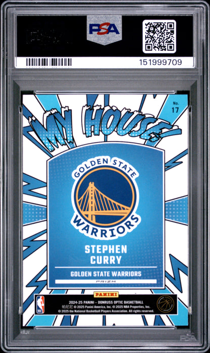 2024 Panini Donruss Optic My House Purple #17 Stephen Curry PSA 10