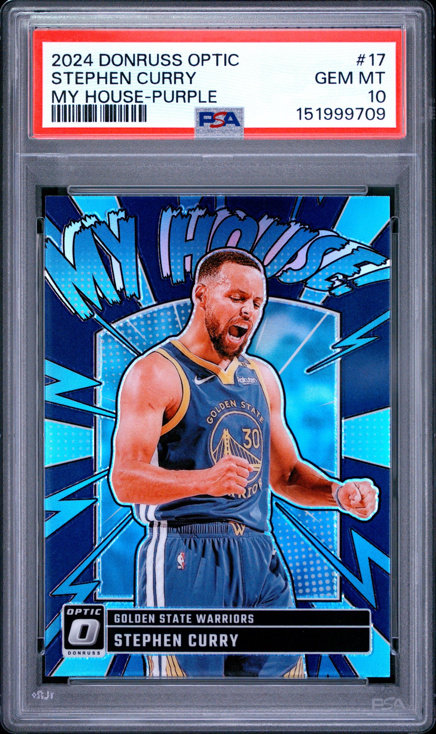 2024 Panini Donruss Optic My House Purple #17 Stephen Curry PSA 10