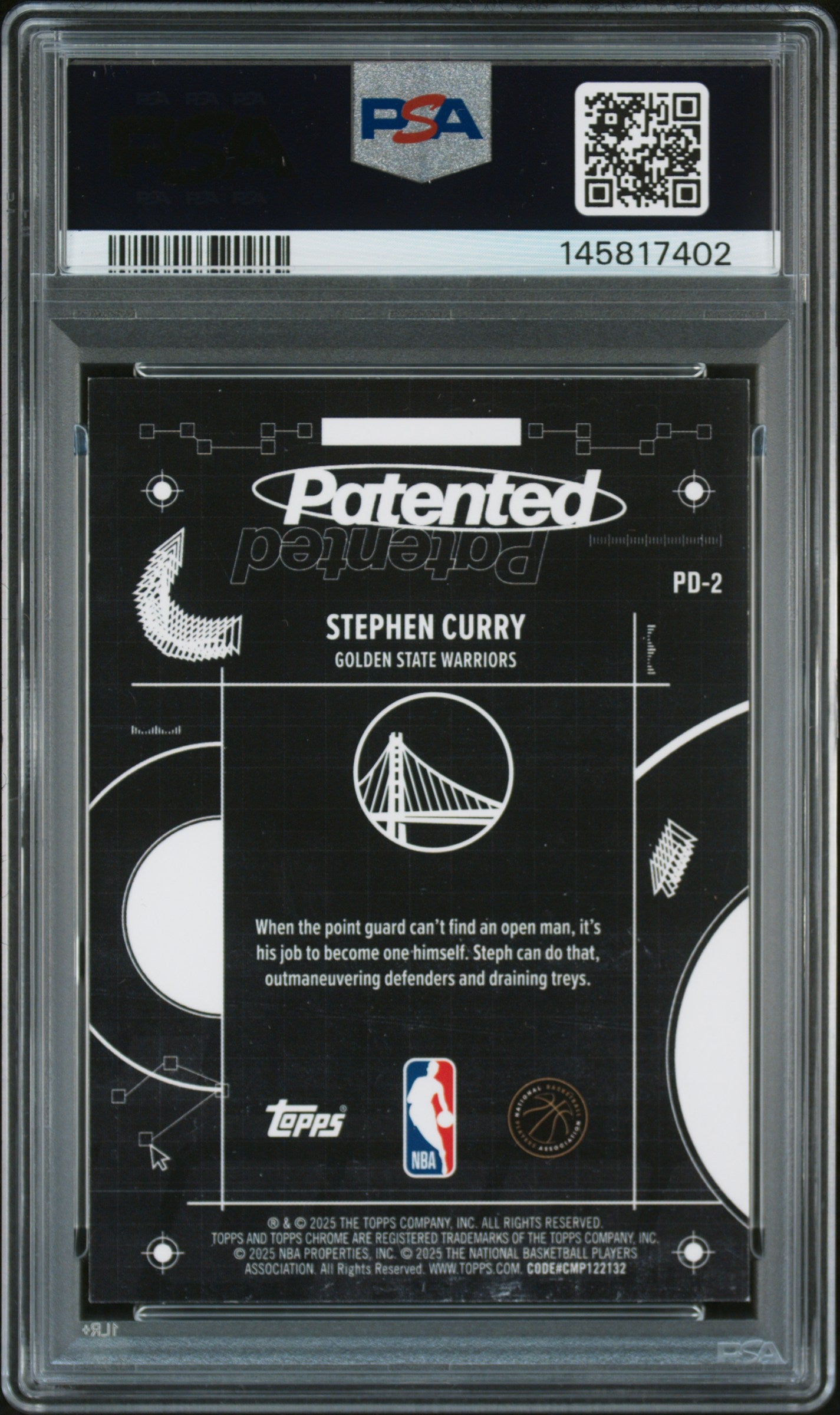 2025 Topps Chrome Patented #PD-2 Stephen Curry PSA 9