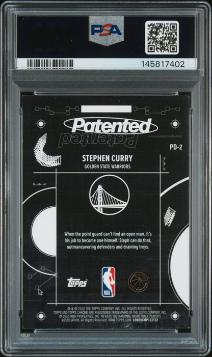 2025 Topps Chrome Patented #PD-2 Stephen Curry PSA 9