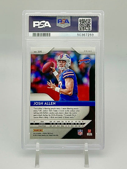 2018 Panini Prizm Red/White/Blue Prizm: #205 Josh Allen (PSA 9)