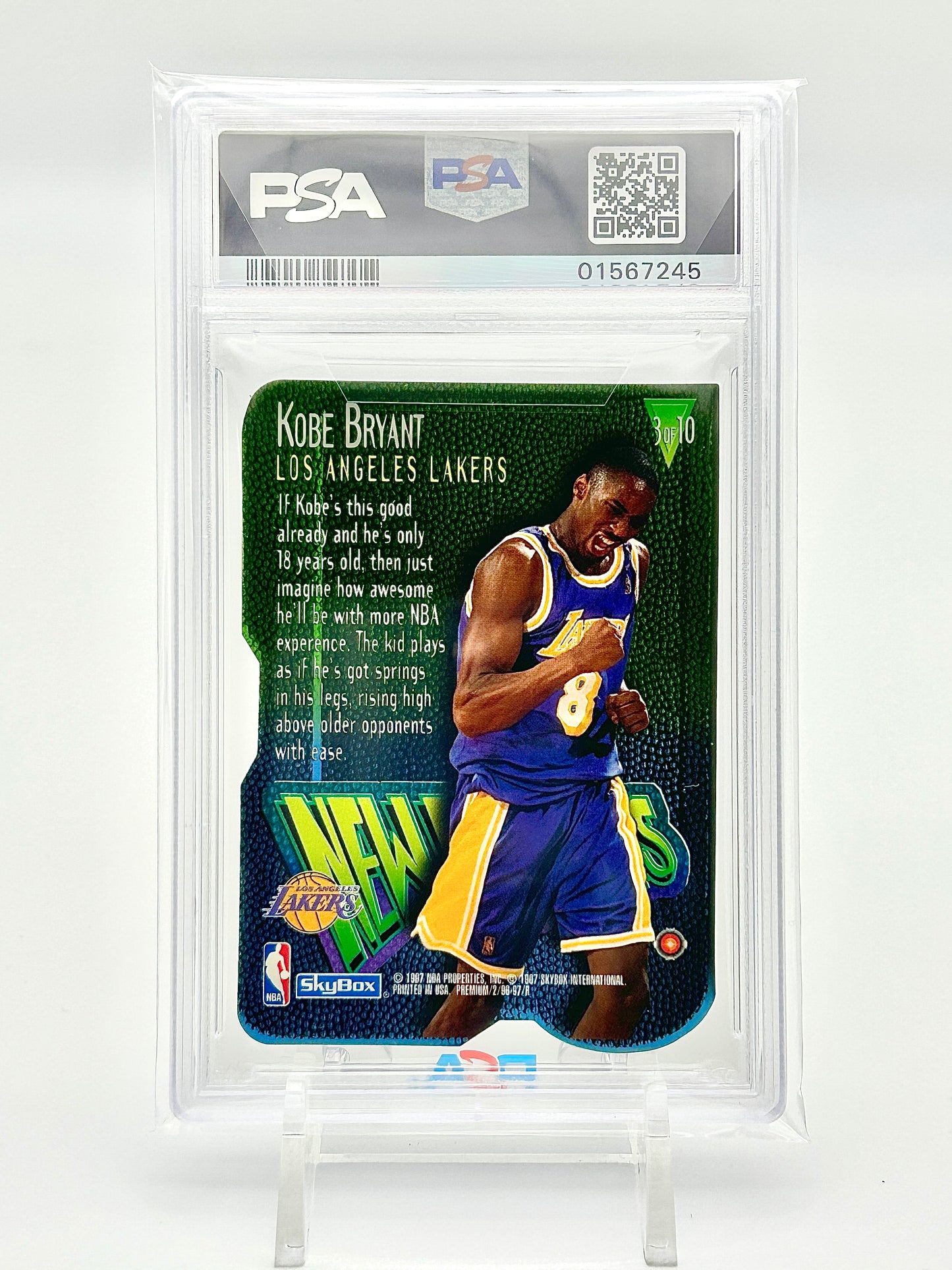 1996 Skybox Premium New Editions: #3 Kobe Bryant (PSA 9)