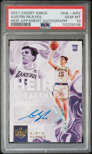 2021 Panini Court Kings Heir Apparent Autograph /199 #HA-ARV Austin Reaves PSA 10 - Front