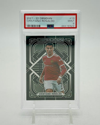 2021-22 Panini Obsidian /105 Cristiano Ronaldo #13 PSA 9