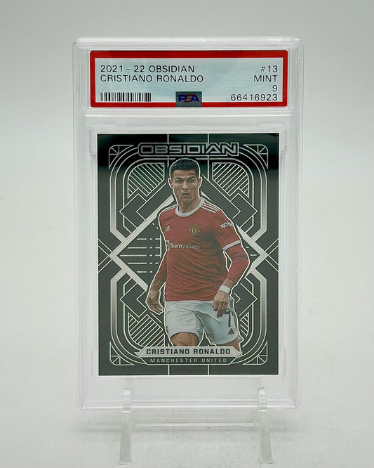 2021-22 Panini Obsidian /105 Cristiano Ronaldo #13 PSA 9
